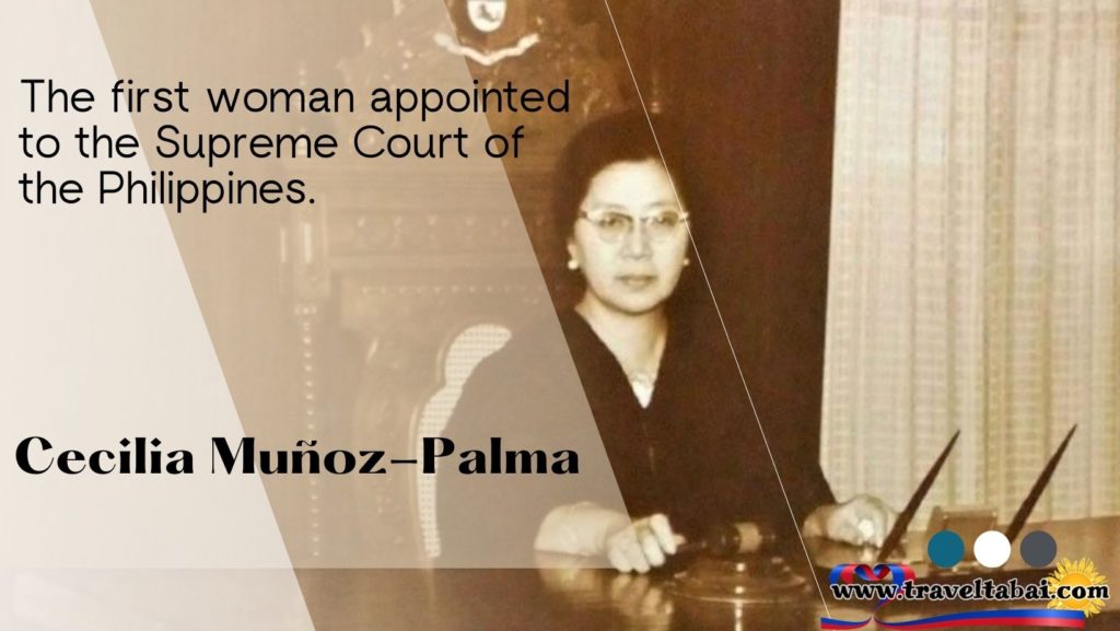 Cecilia Muñoz-Palma, first woman appointed to the Supreme Court of the Philippines, President Ferdinand Marcos, Gloria Macapagal Arroyo, Philippine History